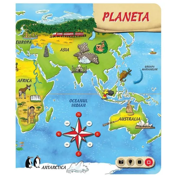 Carte educativă Raspundel Istetel World Atlas 5+/ Dezvoltare photo 3