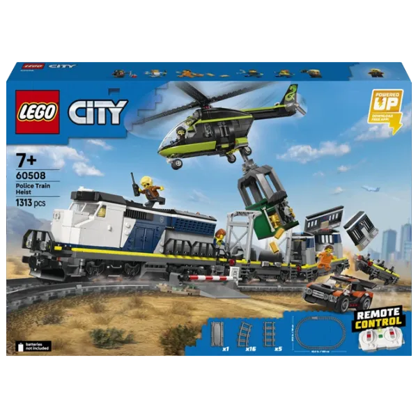 Constructor cu telecomandă LEGO Police Train Heist Clasic/ Gray photo 1