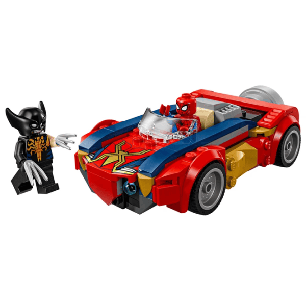 Constructor LEGO Spider-Man Car VS. Venomized Wolverine Mașină/ Red photo 2