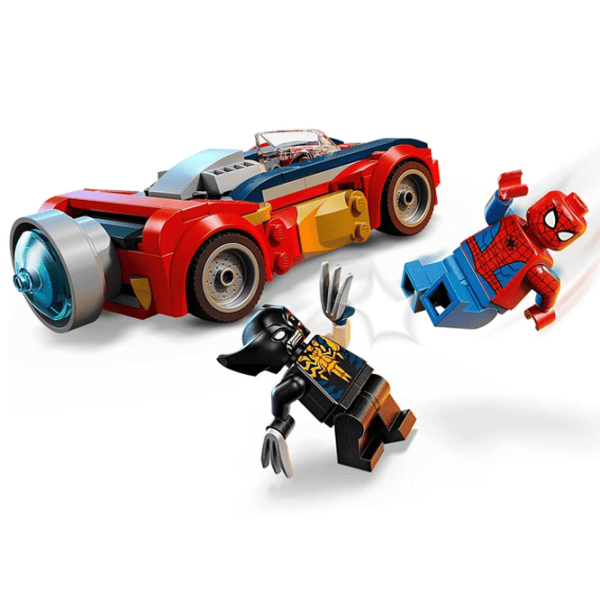 Constructor LEGO Spider-Man Car VS. Venomized Wolverine Mașină/ Red photo 4