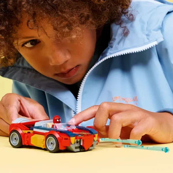 Constructor LEGO Spider-Man Car VS. Venomized Wolverine Mașină/ Red photo 7