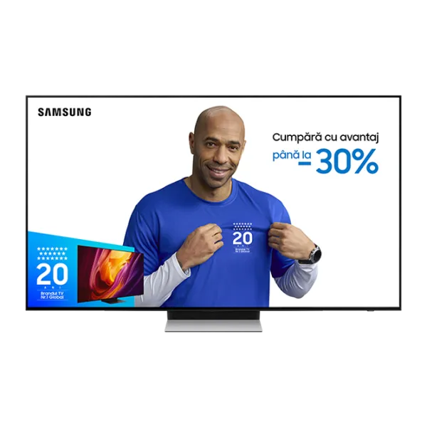 Телевизор Samsung QE77S90FAEXUA 77" / QD OLED / 4K / Smart TV / Черный photo 1