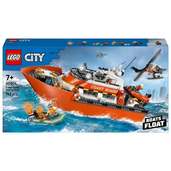 Constructor LEGO Coast Guard Rescue Boat & Helicopter Clasic/ Orange photo 1