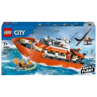 Constructor LEGO Coast Guard Rescue Boat & Helicopter Clasic/ Orange