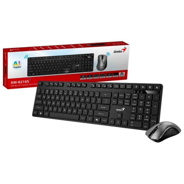 Tastatura & Mouse Genius KM-8216S Fără fir / Black photo 3