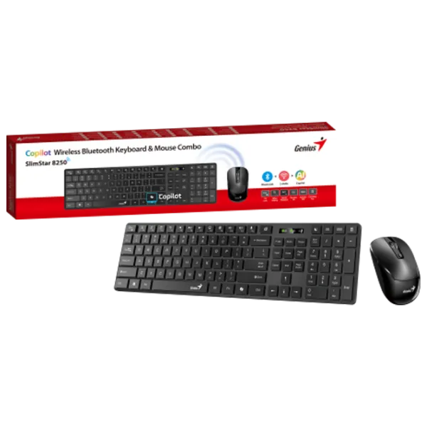 Tastatura & Mouse Genius SlimStar 8250 Fără fir / Black photo 4