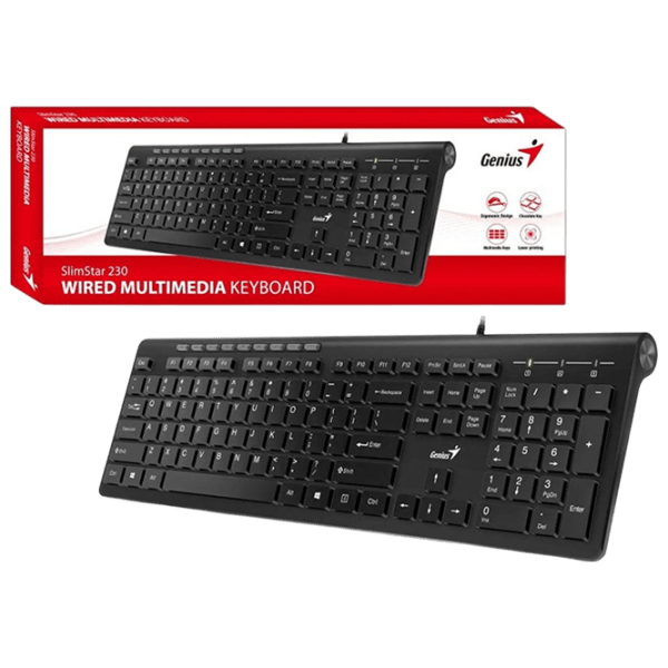 Tastatură Genius SlimStar 230 II Cu fir / Black photo 6