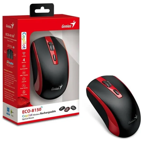 Mouse Genius ECO-8150 Red photo 2