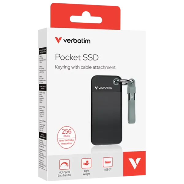 SSD Verbatim Pocket 256 GB VER_32415 / Black photo 4