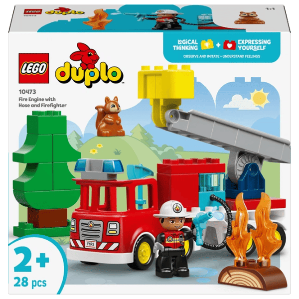 Constructor LEGO Fire Engine with House and Firefighter Pompieri/ Red photo 1