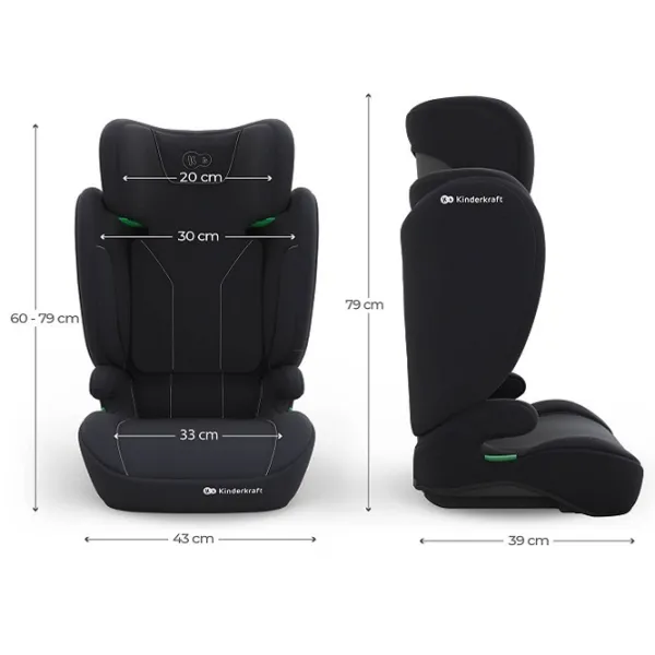 Детское автокресло KinderKraft I-Spark 2 Plus i-Size  3 года - 12 лет / 36 кг / Черный photo 6