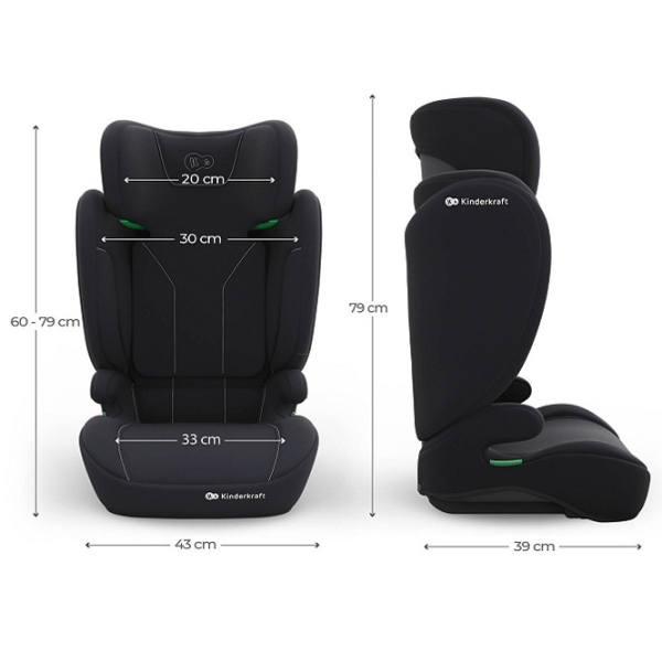 Детское автокресло KinderKraft I-Spark 2 Plus i-Size  3 года - 12 лет / 36 кг / Черный photo 6