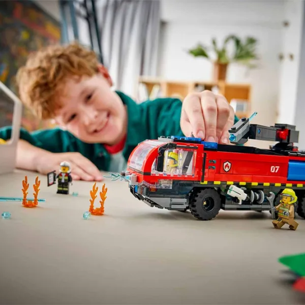 Constructor LEGO Airport Fire Engine Pompieri/ Red photo 3