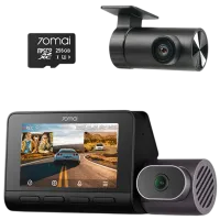 Cameră Auto 70mai T800-2 3Channel HDR 4K Dash Cam + Rear Cam RC24 HDR + 256GB / Black