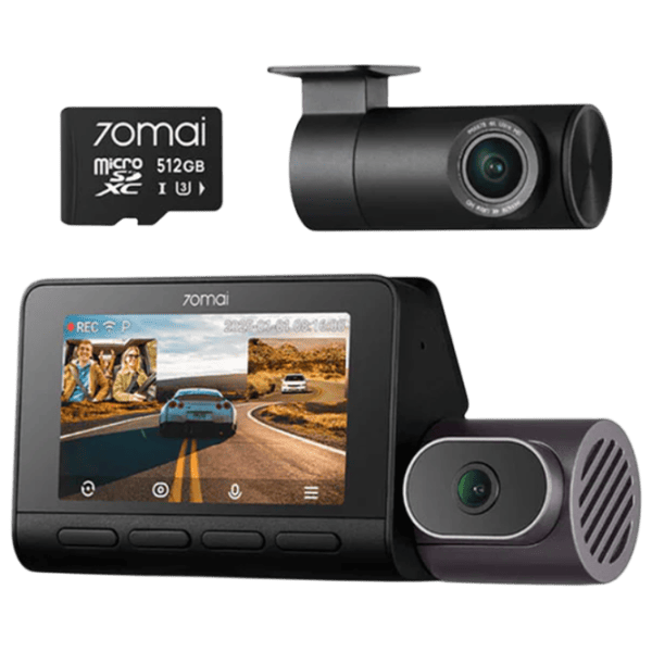 Cameră Auto 70mai T800-41 Premium 3Channel HDR 4K Dash Cam + Rear Cam RC41 HDR 4K + 512GB / Black photo 1