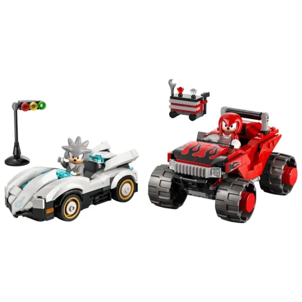 Constructor LEGO Silver's Car vs. Knuckles' Monster Truck Mașină/ Multicolor photo 2