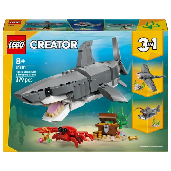 Конструктор LEGO Fierce Shark With A Treasure Chest Животные/ Серый photo 1