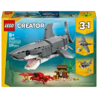 Constructor LEGO Fierce Shark With A Treasure Chest Animale/ Gray