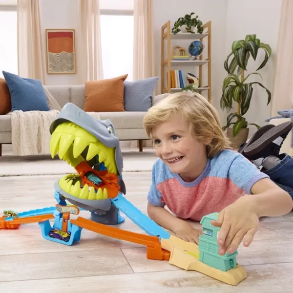 Авто-треки Mattel Shark Chomp Beach JHL96  / / Разноцветный Серый photo 7