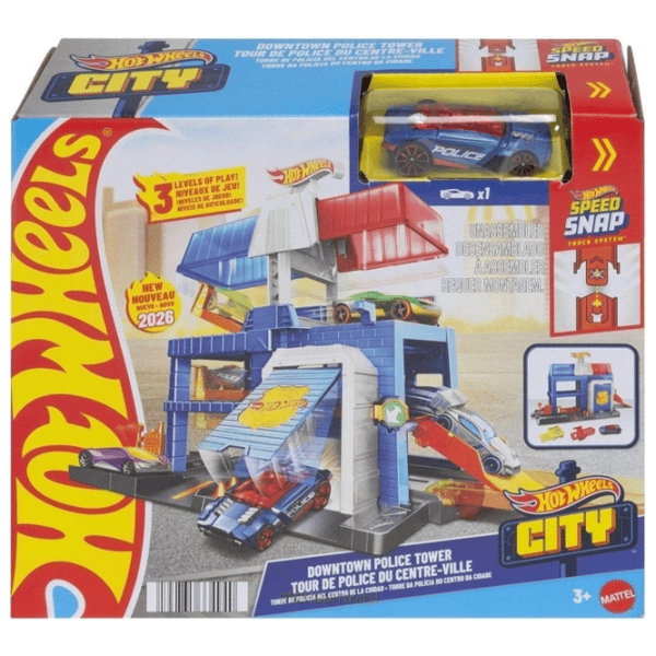 Pistă auto Mattel Downtown Police Tower JHL74  / / Multicolor Blue photo 4