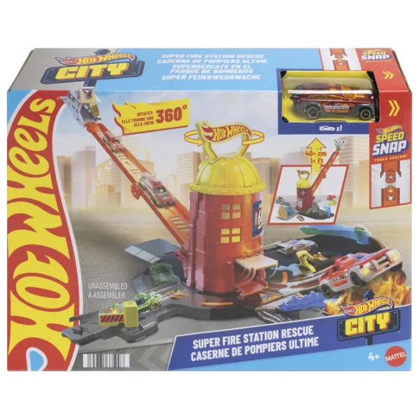 Pistă auto Mattel Super Fire Station Rescue JHL95  / / Multicolor Red photo 5