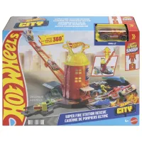 Pistă auto Mattel Super Fire Station Rescue JHL95 / / Multicolor Red photo 5
