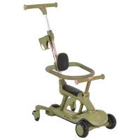 Детский трёхколёсный самокат Moni 6in1 Cornet (MT.233442) 50 кг/ Зеленый