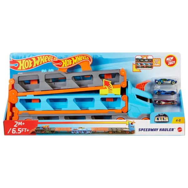Грузовик Mattel Speedway Hauler FJN34  / / Разноцветный Серый photo 1