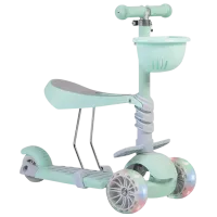 Детский трёхколёсный самокат Moni Bubblegum (MT.104807) 40 кг/ Зеленый