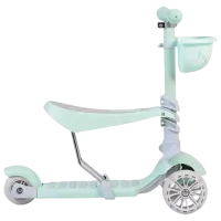 Детский трёхколёсный самокат Moni Bubblegum MT.104807 40 кг/ Зеленый photo 2