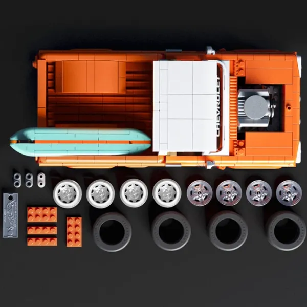 Constructor Mattel Pickup '62 Chevy Mașină/ Orange photo 3