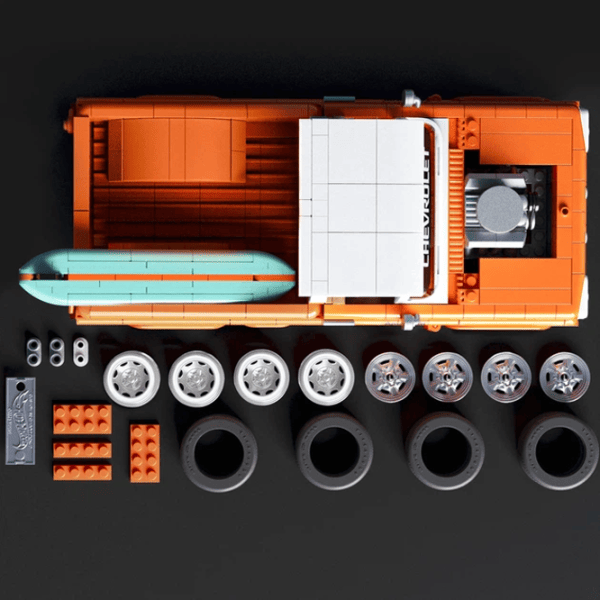 Constructor Mattel Pickup '62 Chevy Mașină/ Orange photo 3