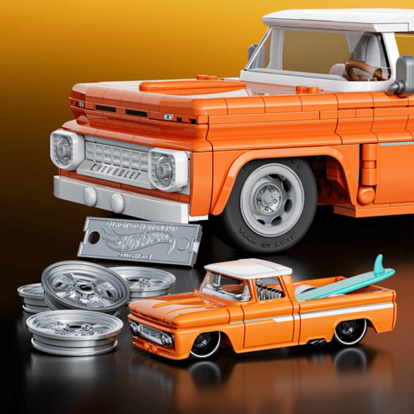 Constructor Mattel Pickup '62 Chevy Mașină/ Orange photo 4