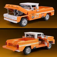 Constructor Mattel Pickup '62 Chevy Mașină/ Orange photo 5