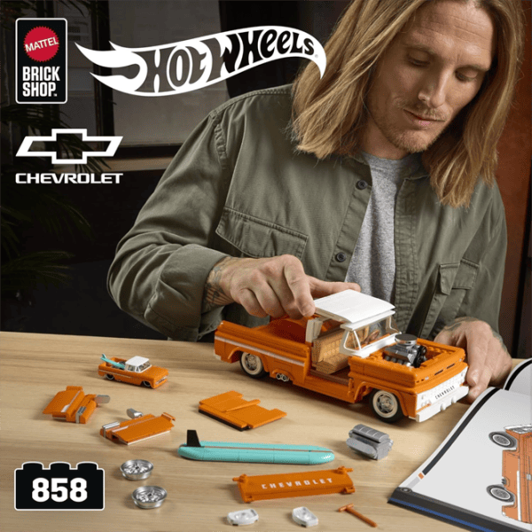 Constructor Mattel Pickup '62 Chevy Mașină/ Orange photo 6