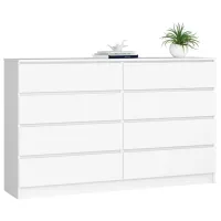 Comodă Akord K160 8SZ 99 x 160.4 x 40 / LPAL / Alb