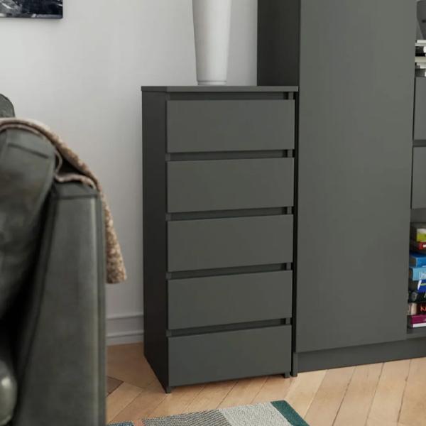 Comodă Akord CL5 40 5SZ 92 x 40 x 35 / LPAL / Grafit Gray photo 4