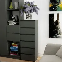 Comodă Akord CL6 6SZ 109 x 40 x 35 / LPAL / Grafit Gray photo 3