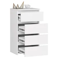 Комод Akord CL4 40см 4SZ 74 x 40 x 35см / ЛДСП / Белый photo 2