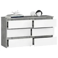 Comodă Akord CL 100 6S 57 x 100 x 35 / LPAL / Alb photo 2
