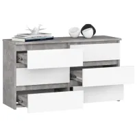 Comodă Akord CL 100 6S 57 x 100 x 35 / LPAL / Alb photo 3
