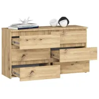 Комод Akord CL 100 6S 57 x 100 x 35см / ЛДСП / Крафтовый дуб photo 3
