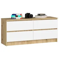 Comodă Akord K120 4SZ 55 x 120.4 x 40 / LPAL / Alb