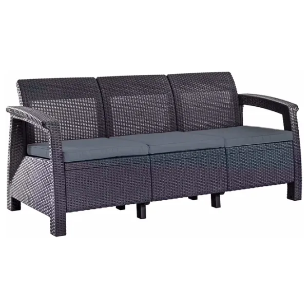 Set mobilă grădină Heniver Novara 3+1+1+T Polipropilenă / Plastic / Polipropilenă / Anthracite photo 2
