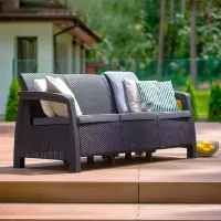 Set mobilă grădină Heniver Novara 3+1+1+T Polipropilenă / Plastic / Polipropilenă / Anthracite photo 7