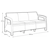 Set mobilă grădină Heniver Novara 3+1+1+T Polipropilenă / Plastic / Polipropilenă / Anthracite photo 10