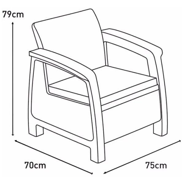 Set mobilă grădină Heniver Novara 3+1+1+T Polipropilenă / Plastic / Polipropilenă / Anthracite photo 11