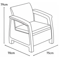 Set mobilă grădină Heniver Novara 3+1+1+T Polipropilenă / Plastic / Polipropilenă / Anthracite photo 11