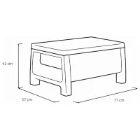 Set mobilă grădină Heniver Novara 3+1+1+T Polipropilenă / Plastic / Polipropilenă / Anthracite photo 12