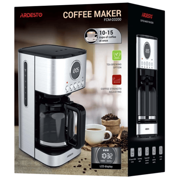 Кофемашина Ardesto FCM-D3200 Капельная / 1.5 л / Нержавеющая сталь photo 8